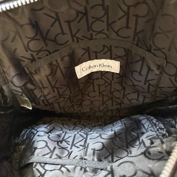 Black Calvin Klein Logo Backpack - Picture 5 of 8